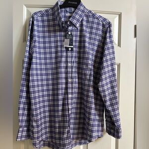 Jos. A. Bank Purple Plaid Button-Down Shirt